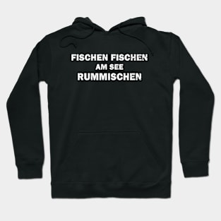 Fischen am See rummischen Angeln Mütze Angelhut Hoodie